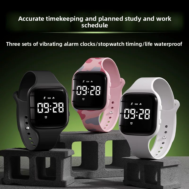 Running Watch - Kinderen LED Digitaal Stil Vibrerend Alarm