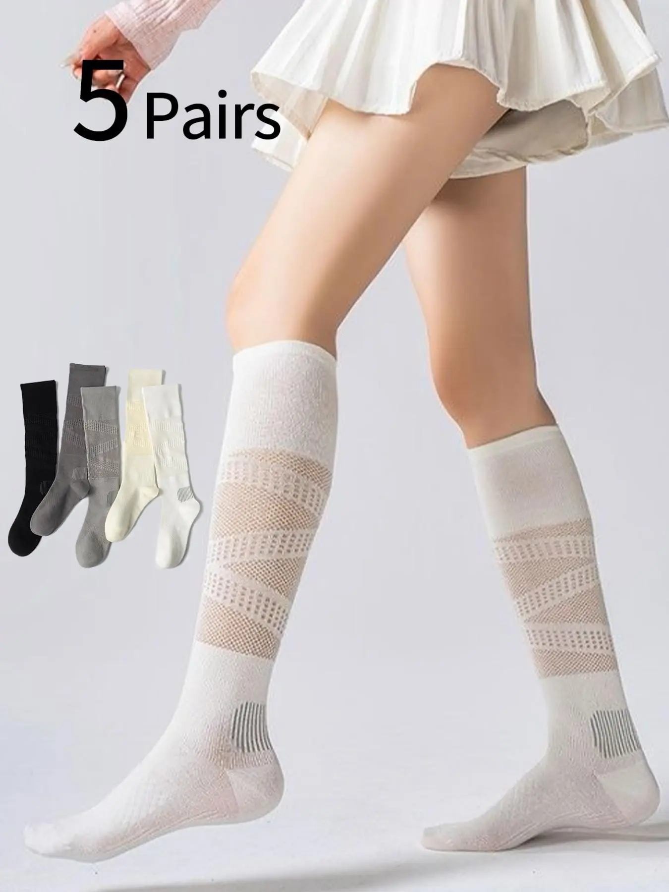 Sports Socks - 5 paar dames sportsokken, atletische sokken,