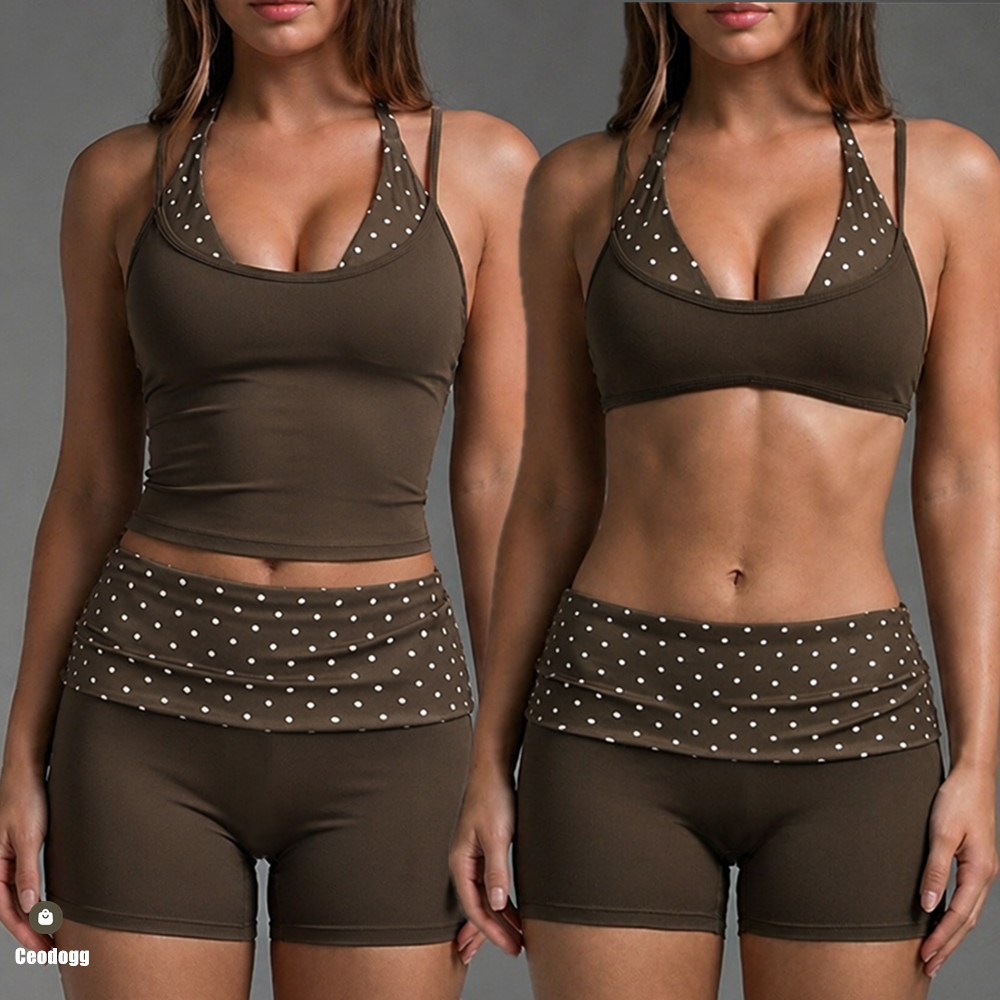 Running Belt - Polka Dot Dames Halter Yoga BH